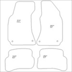 Volkswagen Passat Car Mats with Twist Turn Fixing